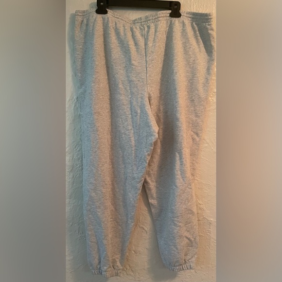 Vince grey mélange cotton jogger style sweatpants, pockets, drawstring waist;2XL - Picture 5 of 8